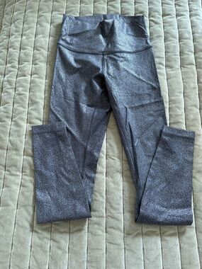 Lululemon Metallic Speckled Gray High-Rise Leggings